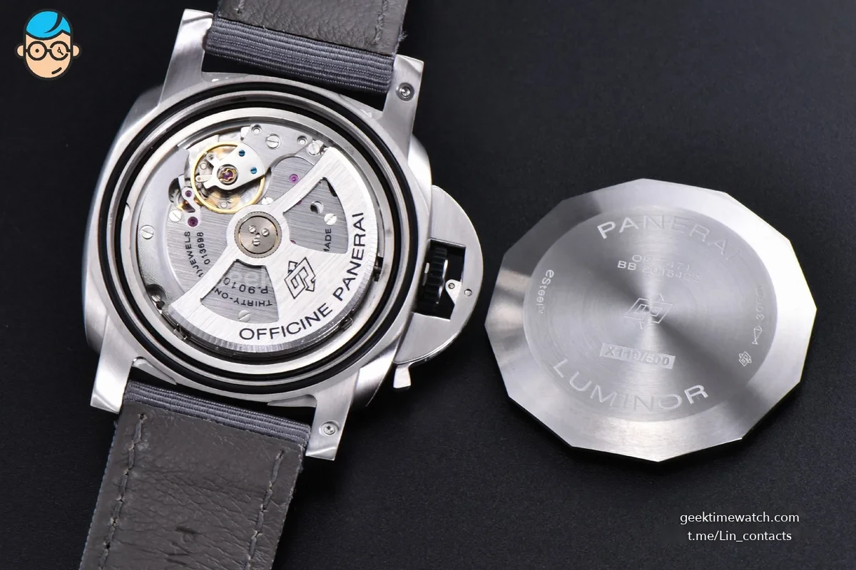 PAM1358 Luminor Marina Grigio Roccia 44mm VSF Black Dial Grey Nylon Strap P9010