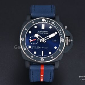 PAM1466 Submersible Luna Rossa 44mm VSF Blue Dial Gummy Strap P900