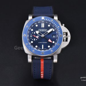PAM1507 Submersible GMT Luna Rossa Ti 42mm VSF Blue Dial Gummy Strap P900