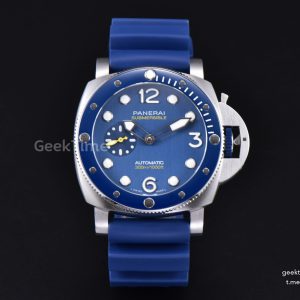 PAM1676 Submersible  Mike Horn 44mm VSF Blue Dial Blue Rubber Strap P900