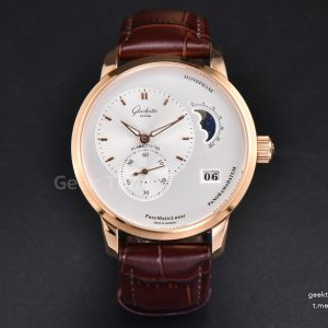 Panomatic Lunar 40mm APSF RG White Dial Brown Leather Strap A23J