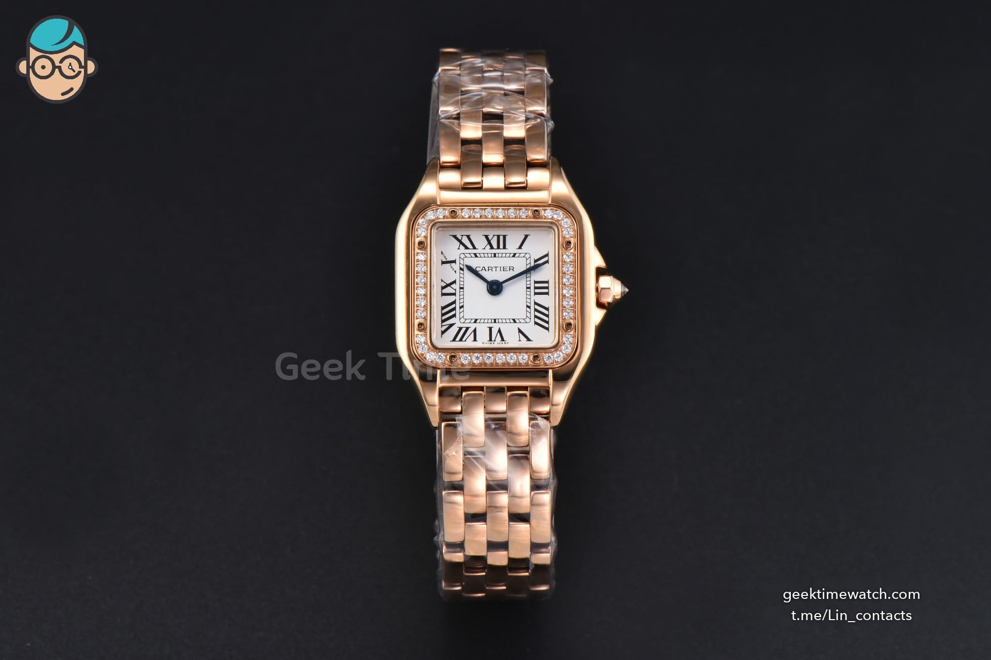 Panthère 22mm AF RG Diamond White Dial RG Bracelet Ronda Quartz