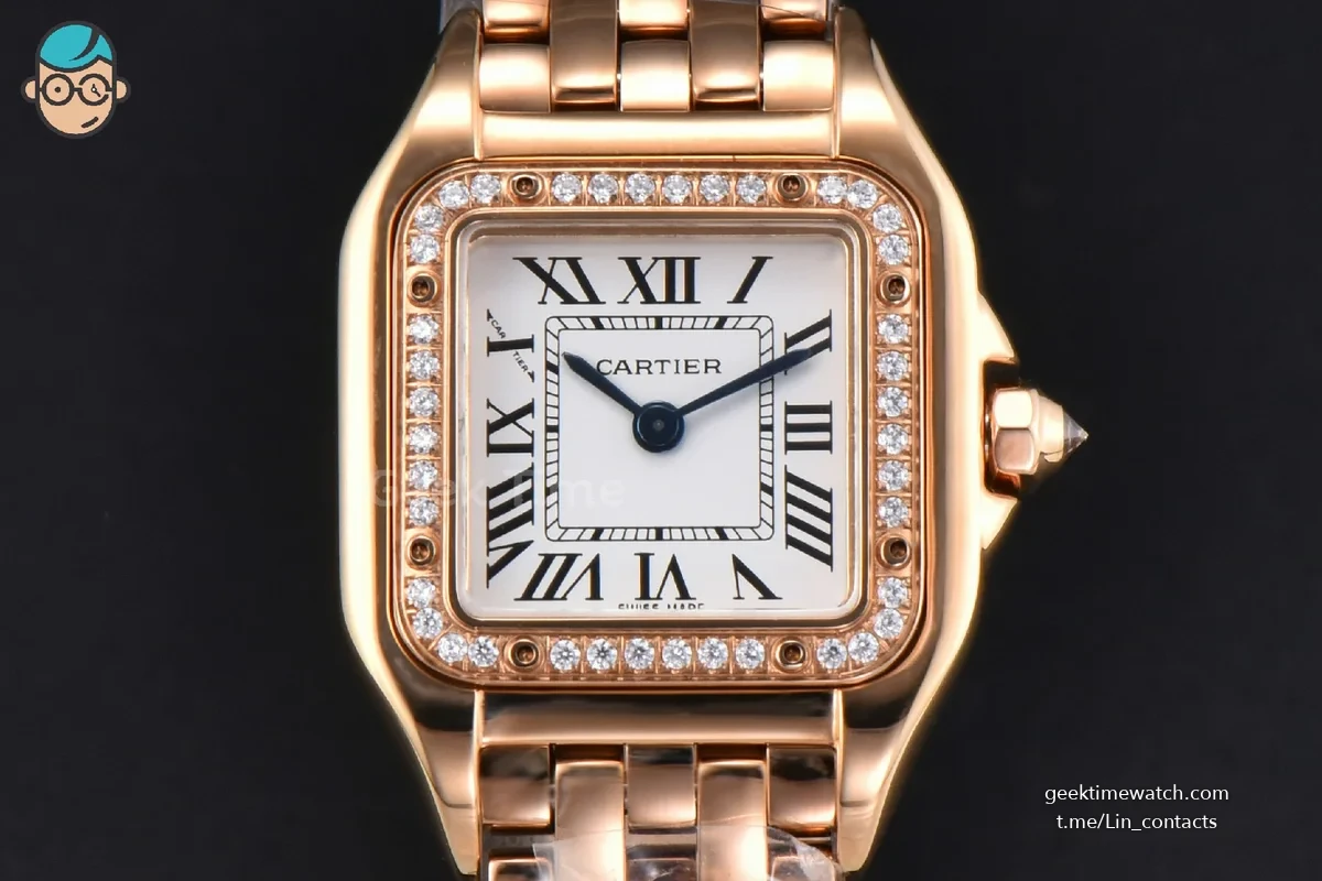 Panthère 22mm AF RG Diamond White Dial RG Bracelet Ronda Quartz