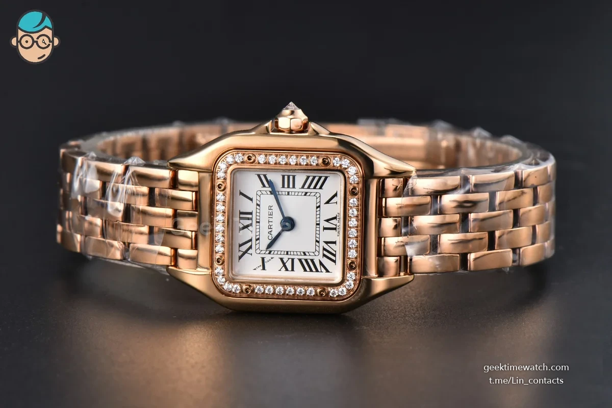 Panthère 22mm AF RG Diamond White Dial RG Bracelet Ronda Quartz