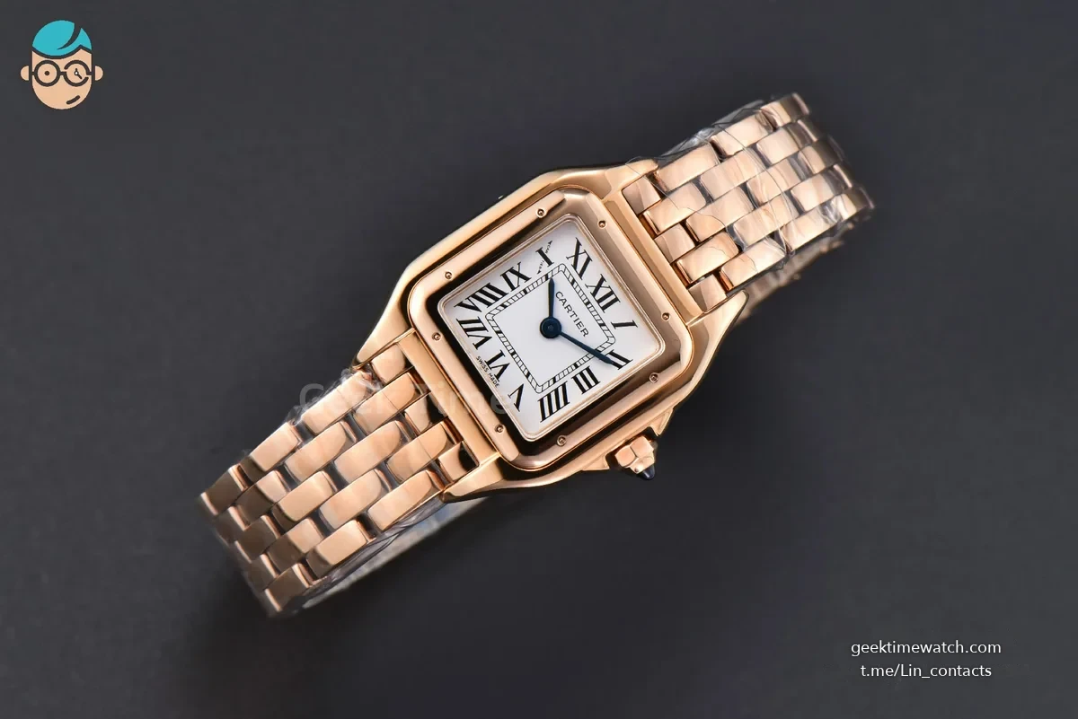Panthère 22mm AF RG White Dial RG Bracelet Ronda Quartz