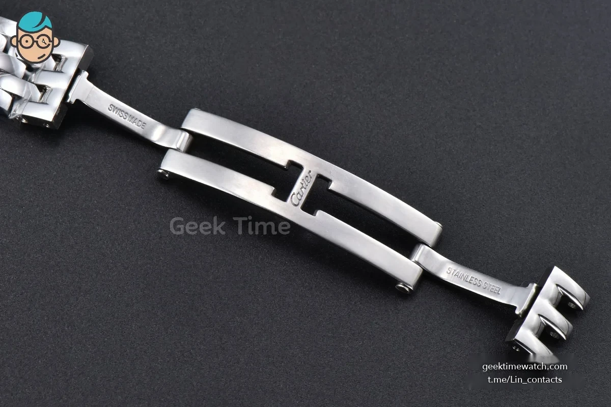 Panthère 22mm AF SS Diamond Bezel White Dial SS Bracelet Ronda Quartz