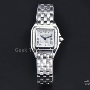 Panthère 22mm AF SS White Diamond Dial on SS Bracelet Ronda Quartz