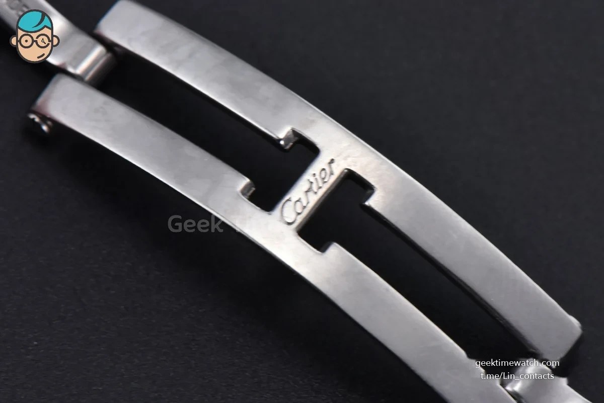 Panthère 22mm AF SS White Diamond Dial on SS Bracelet Ronda Quartz