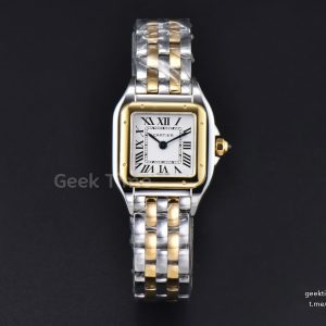 Panthère 22mm AF SS/YG White Dial SS/YG Bracelet Ronda Quartz