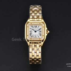 Panthère 22mm AF YG Diamond White Dial YG Bracelet Ronda Quartz