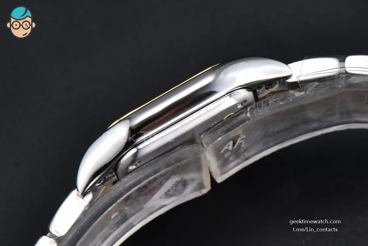 Panthère 22mm AF SS/YG White Diamond Dial Diamond Bezel on SS/YG Bracelet Ronda Quartz