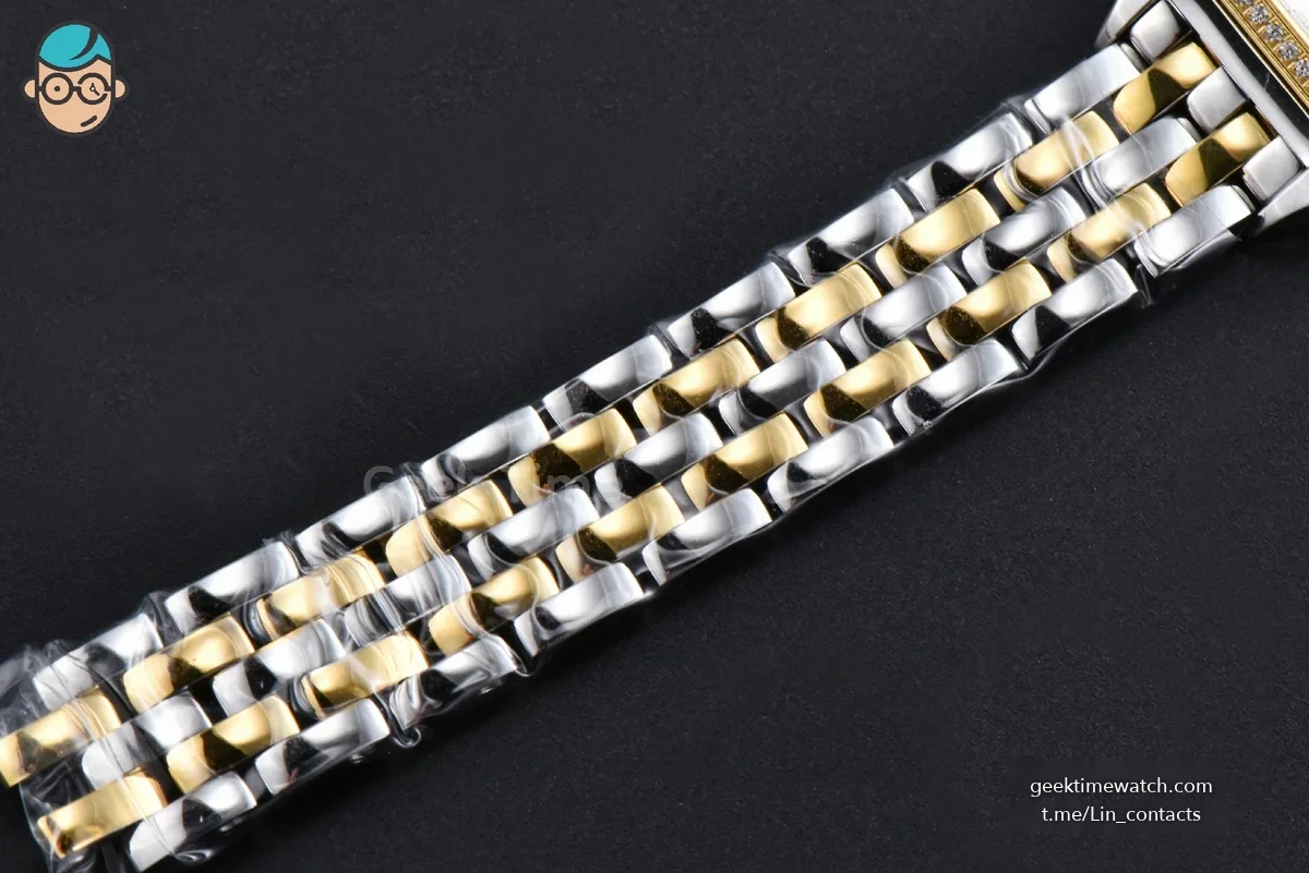 Panthère 22mm AF SS/YG White Diamond Dial Diamond Bezel on SS/YG Bracelet Ronda Quartz