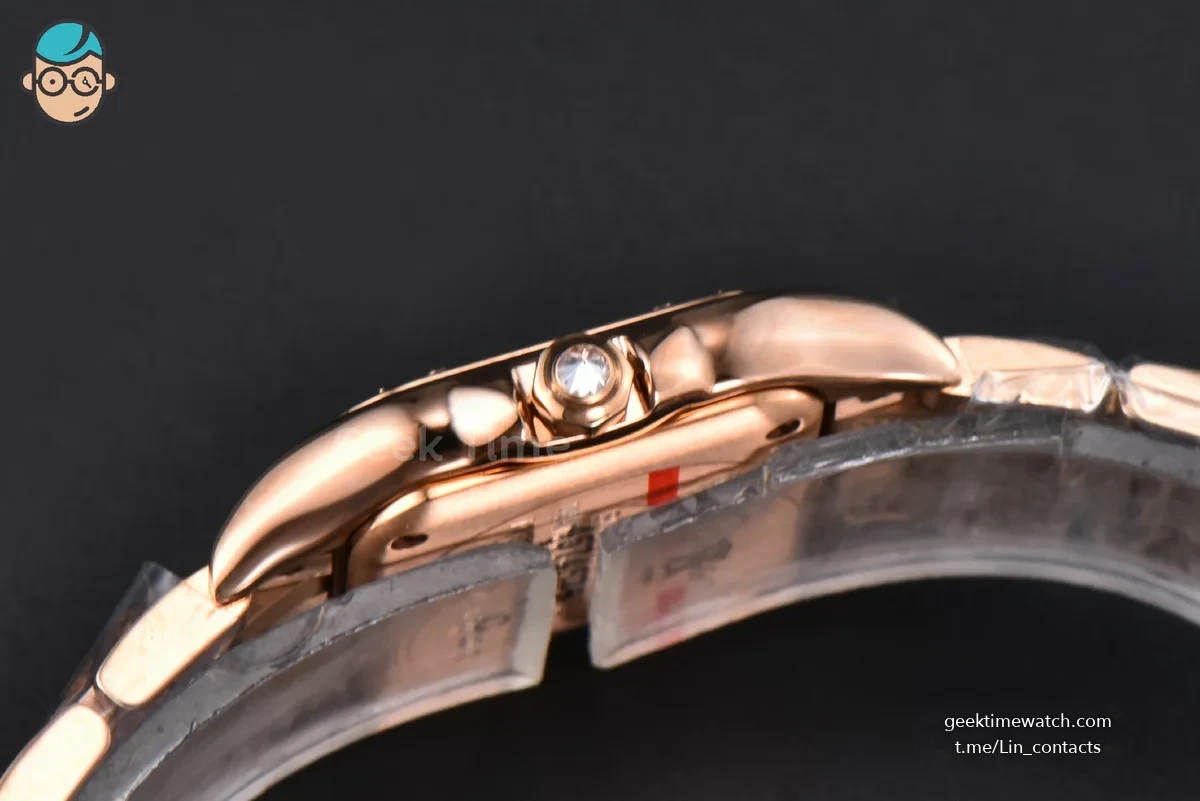 Panthère Secrete Ladies 22mm RG BVF White Dial Diamond Bezel RG Bracelet Ronda Quartz