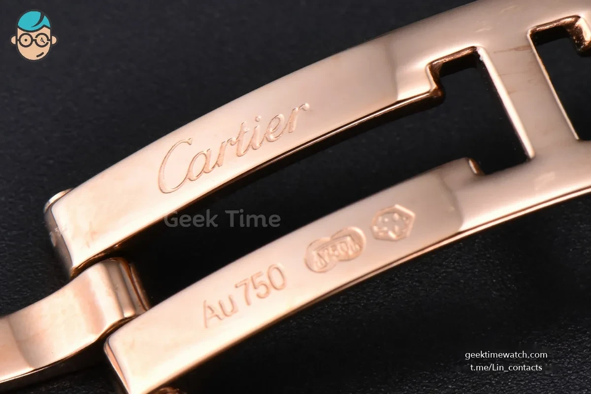 Panthère Secrete Ladies 22mm RG BVF White Dial Diamond Bezel RG Bracelet Ronda Quartz