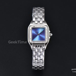 Panthère Secrete Ladies 22mm SS BVF Diamond Bezel Blue Dial on SS Bracelet Ronda Quartz