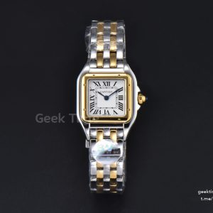 Panthère Secrete Ladies 22mm SS/YG BVF  White Dial on SS/YG Bracelet Ronda Quartz