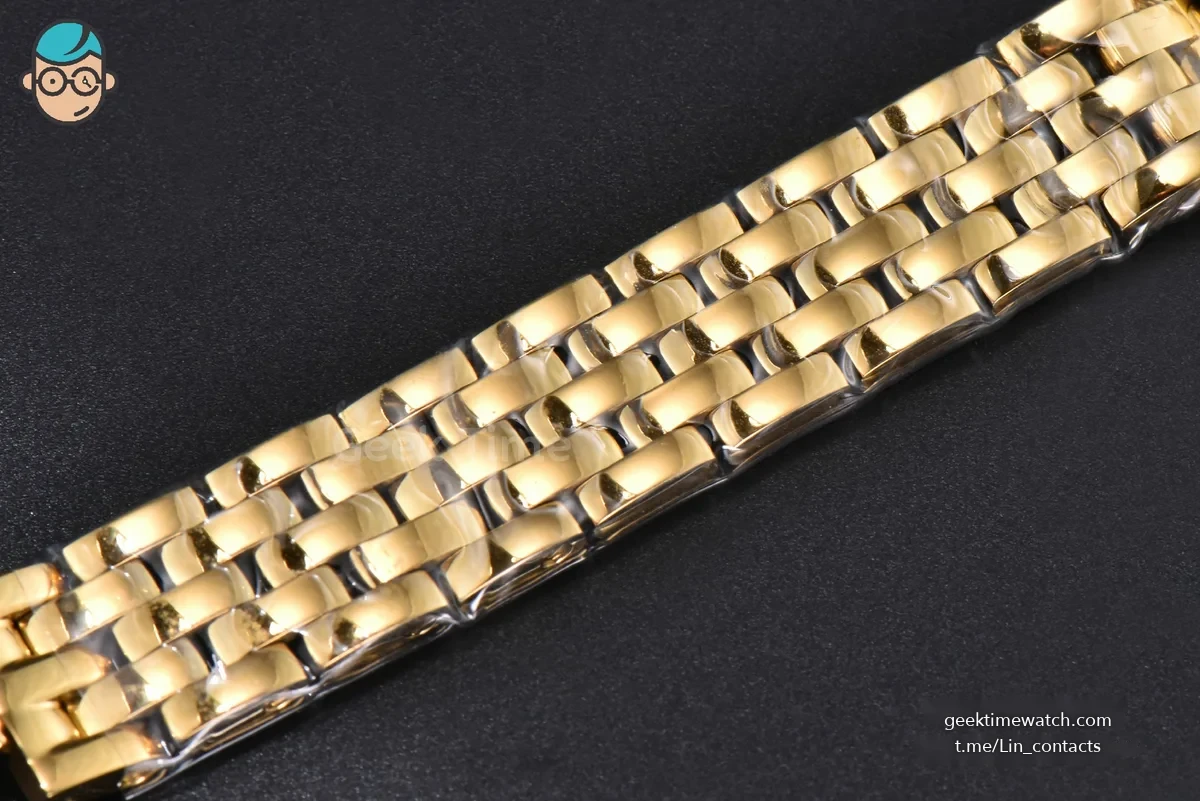 Panthère Secrete Ladies 22mm YG BVF White Dial Diamond Bezel YG Bracelet Ronda Quartz