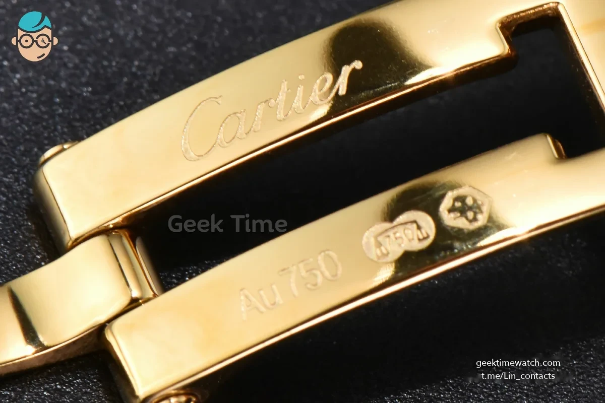 Panthère Secrete Ladies 22mm YG BVF White Dial Diamond Bezel YG Bracelet Ronda Quartz