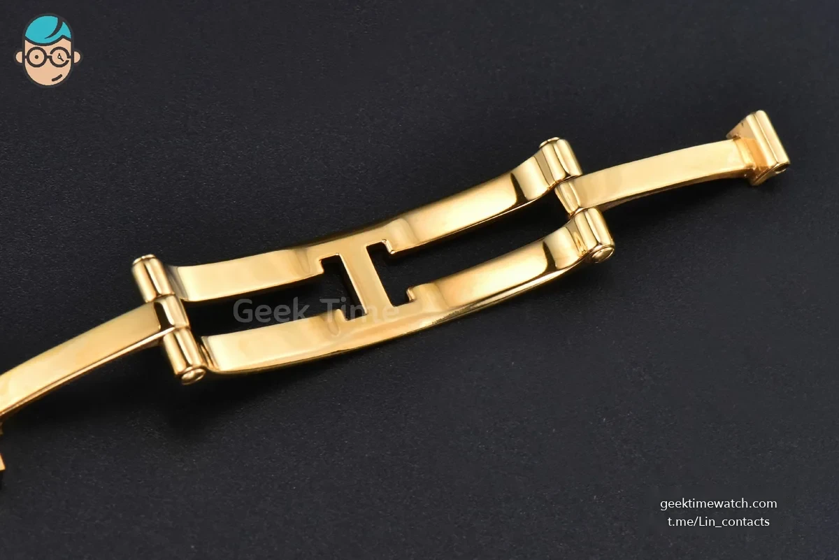 Panthère Secrete Ladies 22mm YG BVF White Dial Diamond Bezel YG Bracelet Ronda Quartz