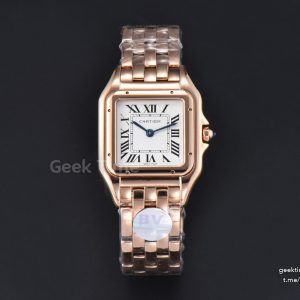 Panthère Secrete Ladies 27mm RG BVF White Dial RG Bracelet Ronda Quartz