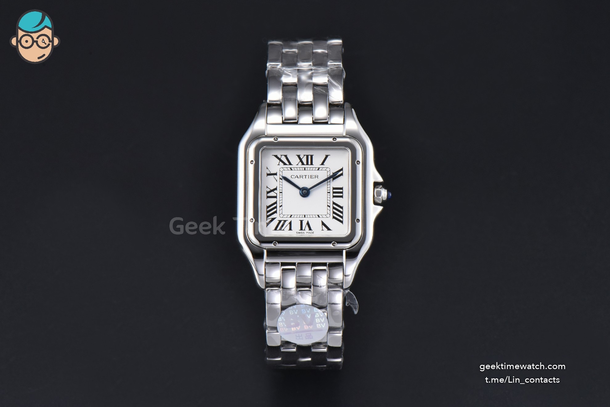 Panthère Secrete Ladies 27mm SS BVF White Dial on SS Bracelet Ronda Quartz