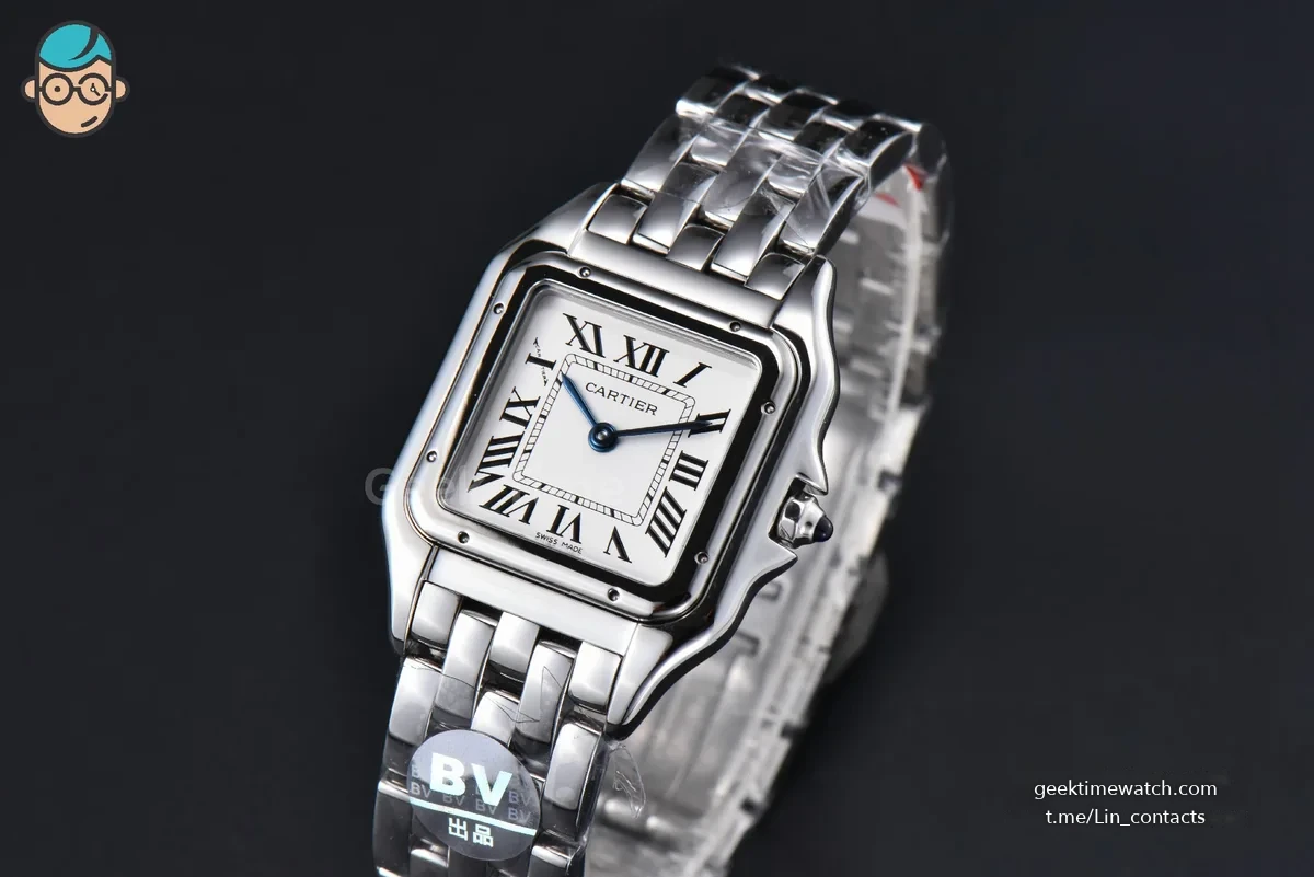 Panthère Secrete Ladies 27mm SS BVF White Dial on SS Bracelet Ronda Quartz