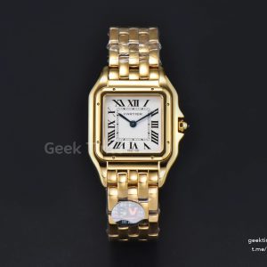 Panthère Secrete Ladies 27mm YG BVF White Dial YG Bracelet Ronda Quartz