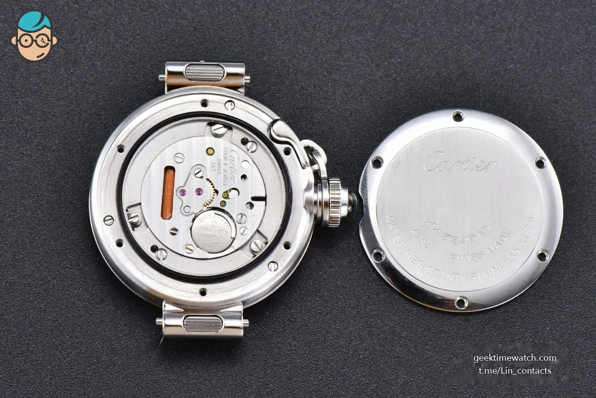 Pasha Ladies AF 30MM RG White Dial Rose Red Leather Strap Jap Quartz