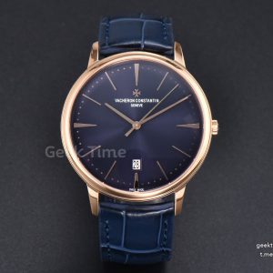 Patrimony Date 40mm RG ZF Blue Dial Blue Leather Strap MIYOTA 9015