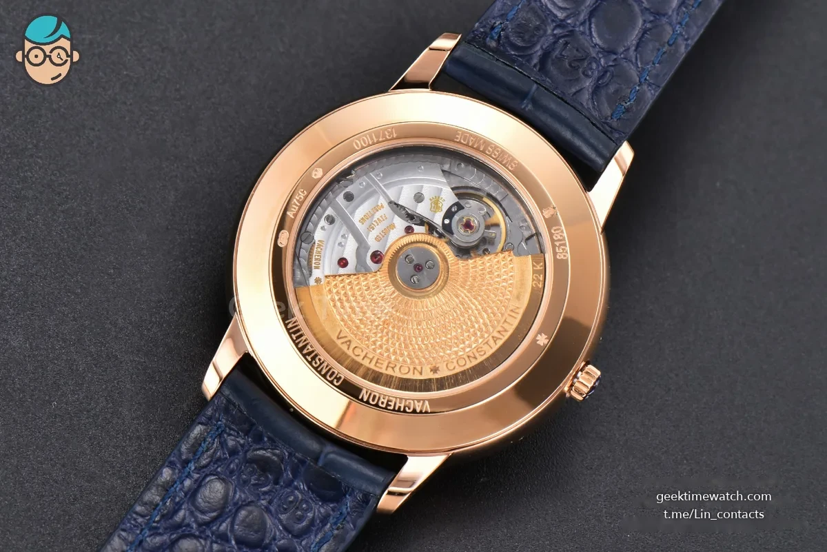 Patrimony Date 40mm RG ZF Blue Dial Blue Leather Strap MIYOTA 9015