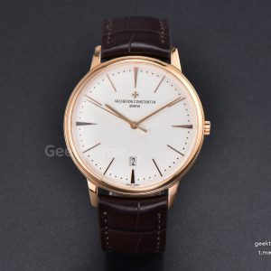 Patrimony Date 40mm RG ZF White Dial Brown Leather Strap MIYOTA 9015