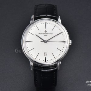 Patrimony Date 40mm ZF White Dial Black Leather Strap MIYOTA 9015
