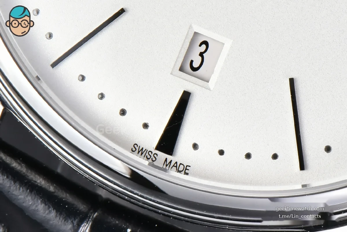 Patrimony Date 40mm ZF White Dial Black Leather Strap MIYOTA 9015
