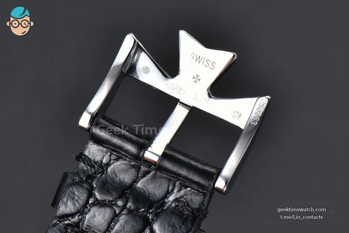 Patrimony Date 40mm ZF White Dial Black Leather Strap MIYOTA 9015