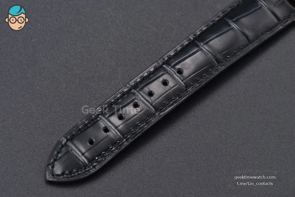 Patrimony Date 40mm ZF White Dial Black Leather Strap MIYOTA 9015