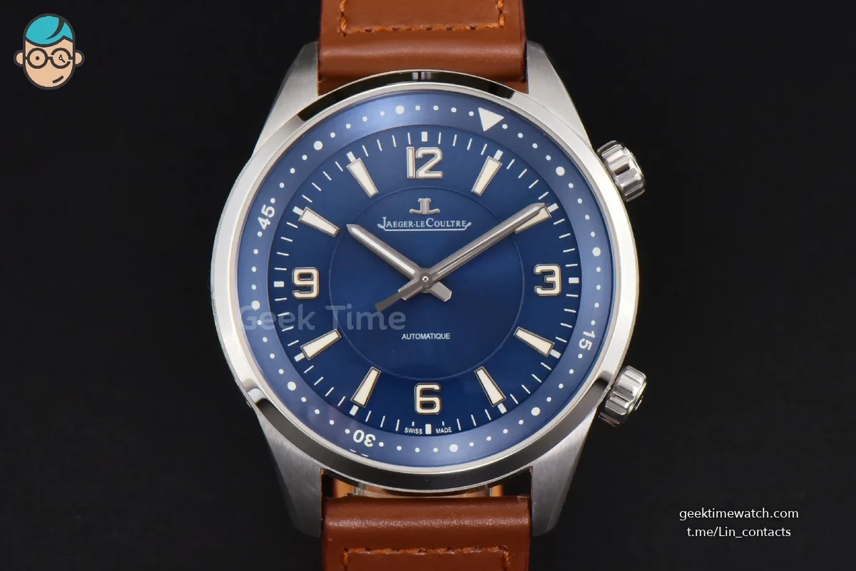 Polaris Geographic 40mm LTF Blue Dial Brown Leather Strap MIYOTA 9015