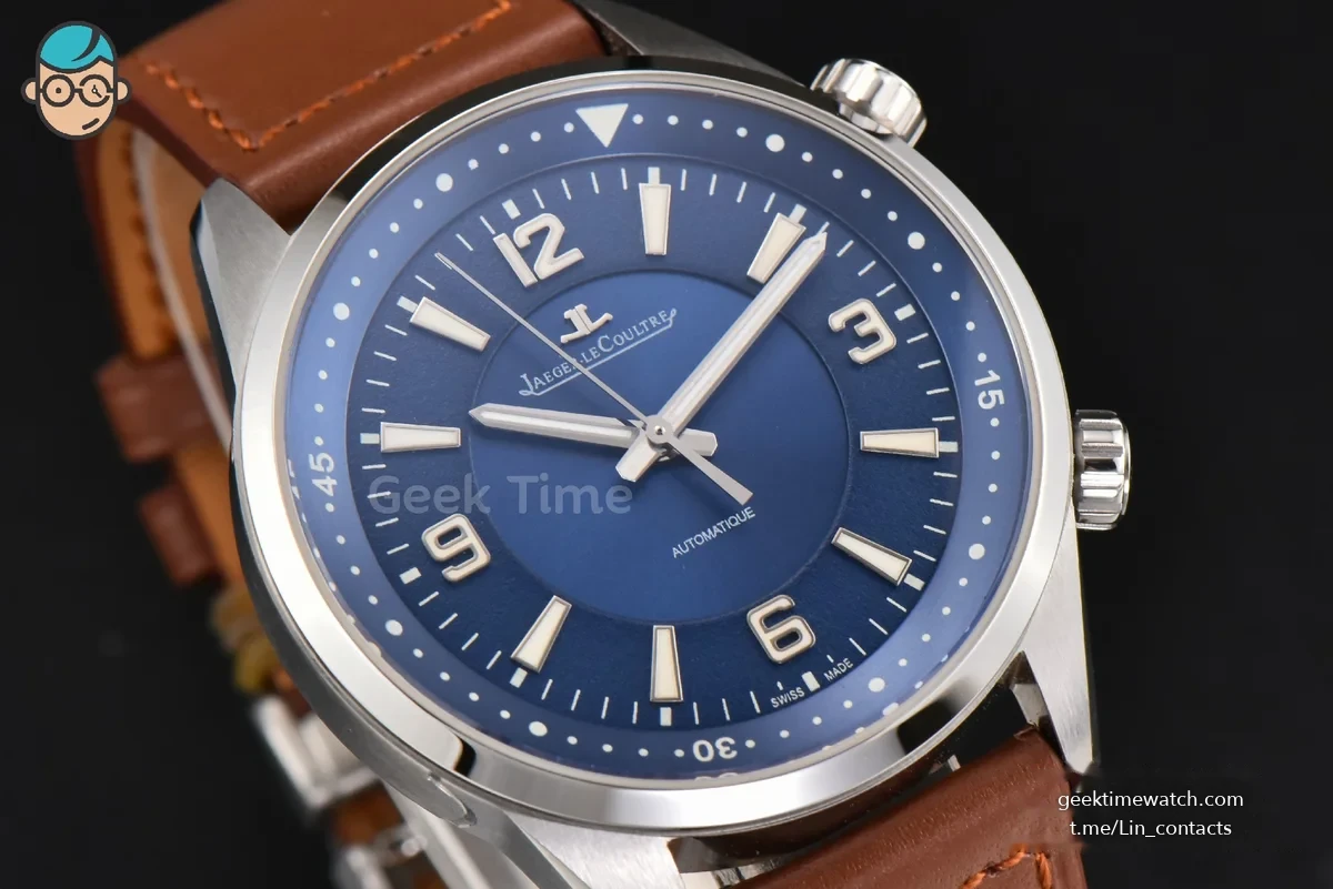 Polaris Geographic 40mm LTF Blue Dial Brown Leather Strap MIYOTA 9015