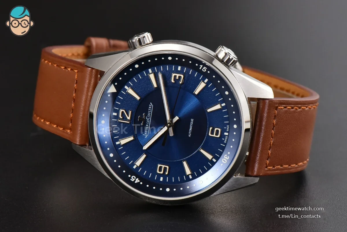 Polaris Geographic 40mm LTF Blue Dial Brown Leather Strap MIYOTA 9015