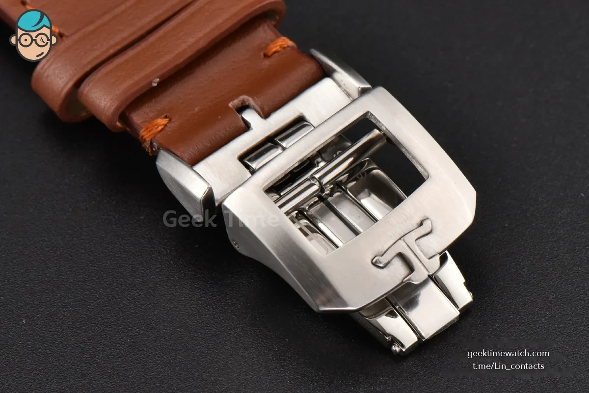 Polaris Geographic 40mm LTF Blue Dial Brown Leather Strap MIYOTA 9015