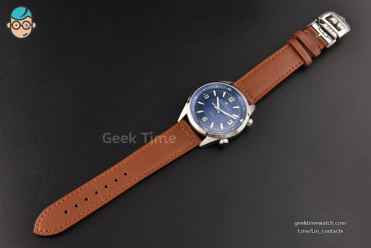 Polaris Geographic 40mm LTF Blue Dial Brown Leather Strap MIYOTA 9015