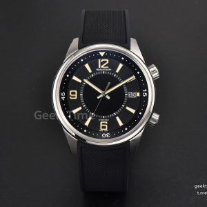 Polaris Geographic 42mm JQKF Black Dial Black Rubber Strap A2824