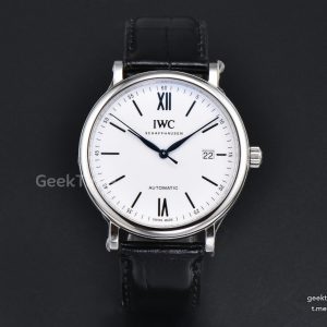 Portofino ‘150 Years’ V7F 40MM White Dial Blue Hands Black Leather Strap A2892
