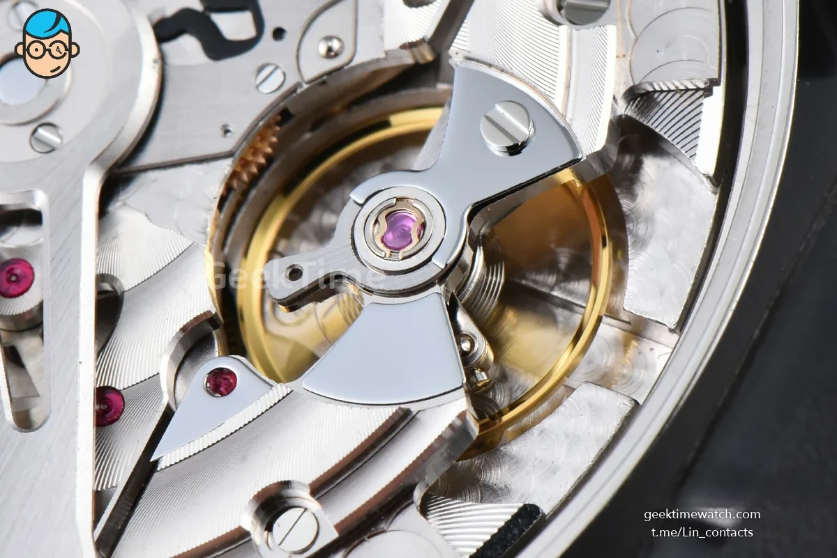 Portugieser Automatic 7 Days IW500703 42mm SS APSF White Dial Gold Numeral Markers Black Leather Strap A52010
