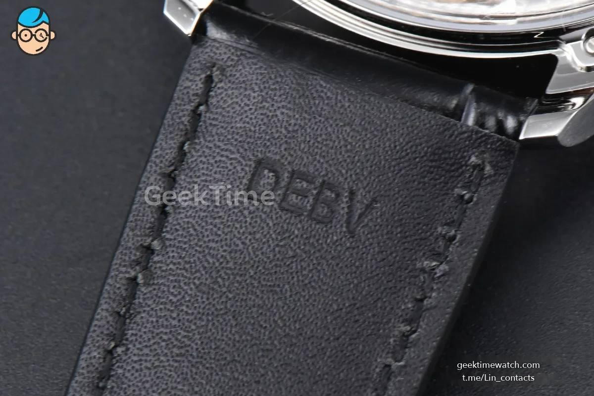 Portugieser Automatic 7 Days IW500703 42mm SS APSF White Dial Gold Numeral Markers Black Leather Strap A52010