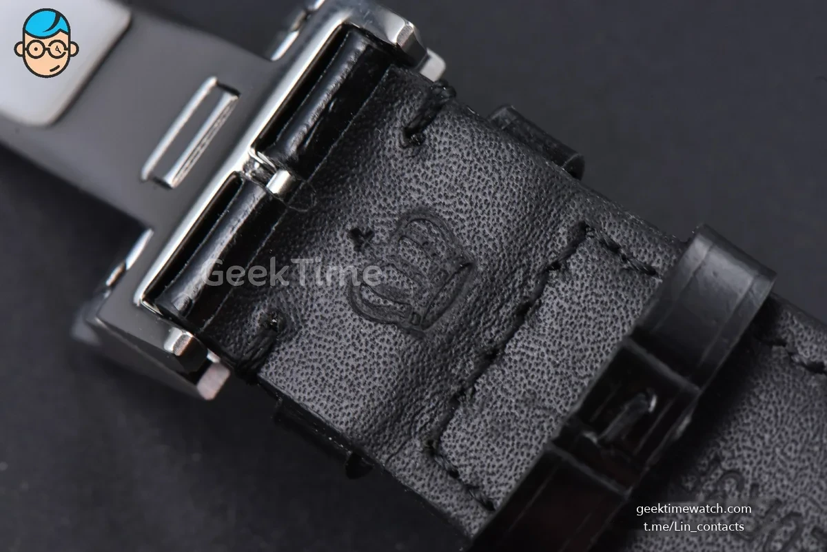 Portugieser Automatic 7 Days IW500703 42mm SS APSF White Dial Gold Numeral Markers Black Leather Strap A52010