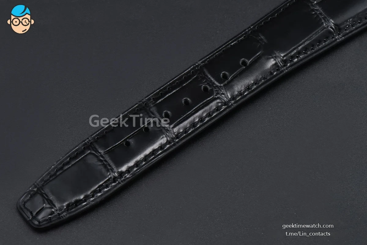 Portugieser Automatic 7 Days IW500703 42mm SS APSF White Dial Gold Numeral Markers Black Leather Strap A52010