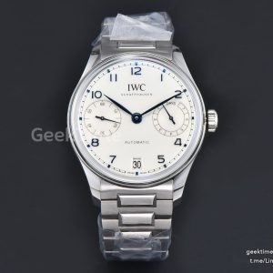 Portugieser Automatic 7 Days IW501702 42mm SS APSF White Dial Blue Numeral Markers SS Bracelet