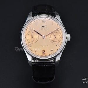 Portugieser Automatic 7 Days IWC0559C 42mm APSF YG Dial Gold Numeral Markers Black Leather Strap A52010
