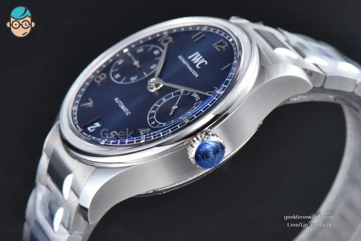 Portugieser Automatic 7 Days IWC0562E 42mm SS APSF Blue Dial Numeral Markers SS Bracelet A52010