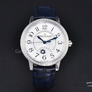 Rendez-Vous Night & Day 34mm APSF Diamond White Textured Dial Blue Leather Strap A898